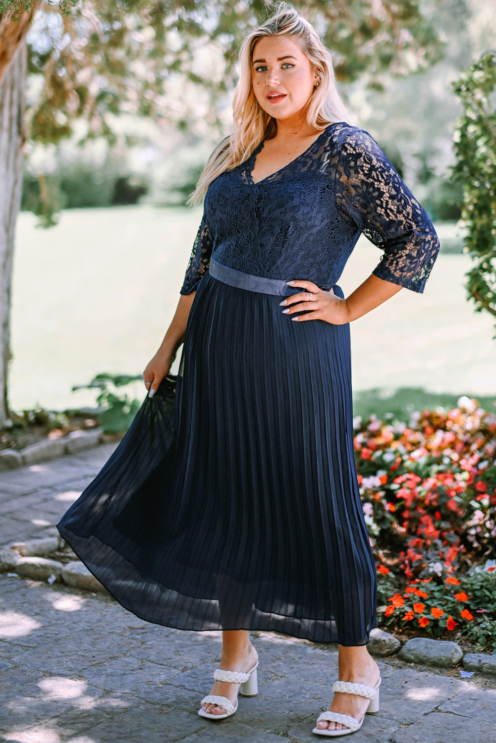 Blue Lace Maxi dress