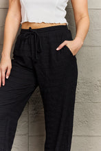 Load image into Gallery viewer, Textured High Waisted Pant in Black
