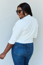 Load image into Gallery viewer, Cropped Cardigan in Ivory 3/4 sleeve
