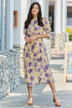Load image into Gallery viewer, Floral Midi Dress in Yellow
