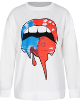 Load image into Gallery viewer, Graphic Dropped Shoulder Round Neck Sweatshirt*
