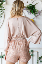 Load image into Gallery viewer, Sequin Drawstring Waist Dolman Sleeve Romper
