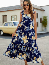 Load image into Gallery viewer, Floral Tie-Shoulder Sleeveless Dress
