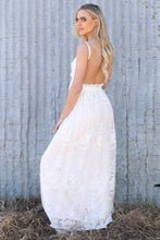 Load image into Gallery viewer, Lace Backless Spaghetti Strap Maxi Dress
