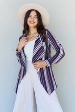 Load image into Gallery viewer, Striped Cardigan in Multi Navy
