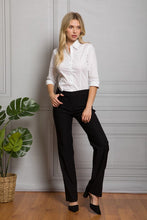 Load image into Gallery viewer, Black Boot Cut Stretch Dress Pants
