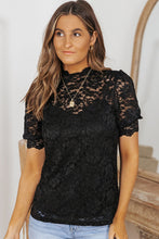 Load image into Gallery viewer, Black lace top

