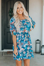 Load image into Gallery viewer, Blue floral Dress
