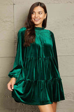 Load image into Gallery viewer, Full Size Velvet Tiered Dress
