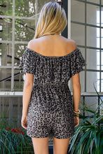 Load image into Gallery viewer, Leopard Off-Shoulder Romper with Pockets
