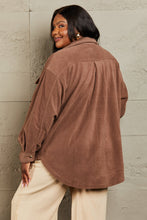 Load image into Gallery viewer, Cozy Girl Full Size Button Down Shacket
