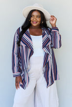 Load image into Gallery viewer, Striped Cardigan in Multi Navy
