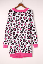 Load image into Gallery viewer, Leopard Contrast Trim Open Front Longline Cardigan*
