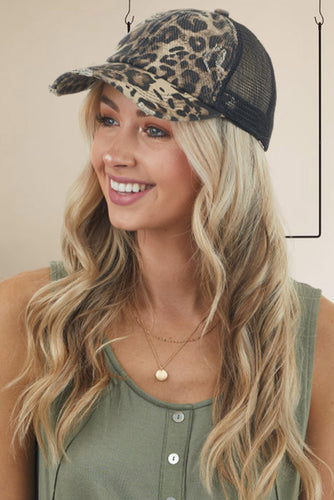 Black leopard baseball cap (Approx. ship date 6-7) freeshipping - Believe Inspire Beauty