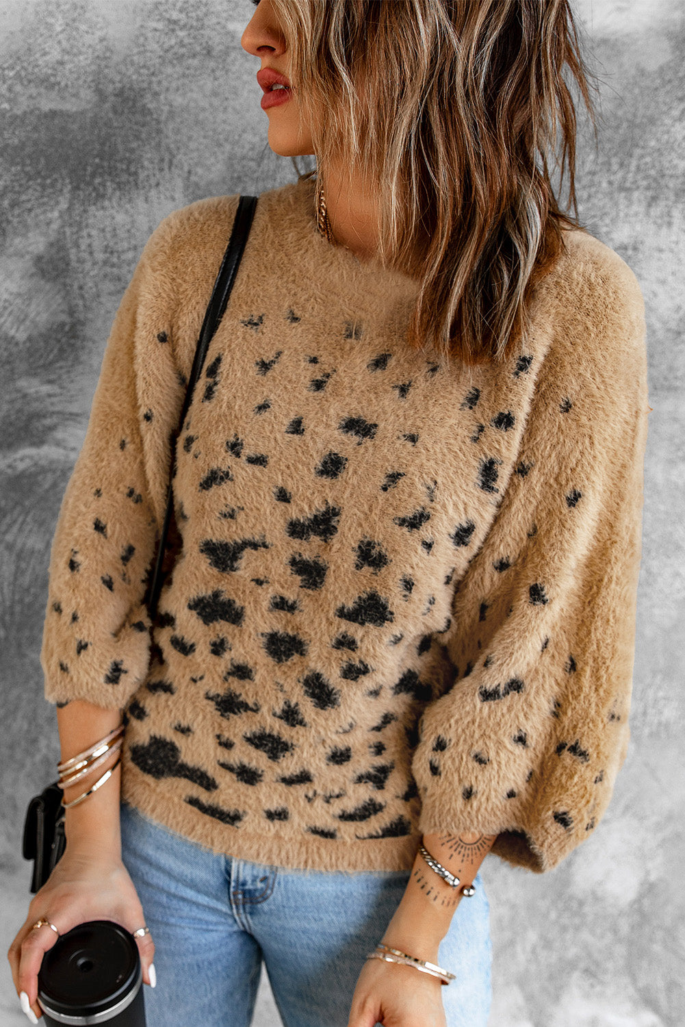 Leopard Loose Sweater freeshipping - Believe Inspire Beauty
