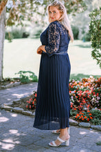 Load image into Gallery viewer, Blue Lace Maxi dress

