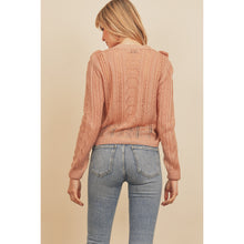 Load image into Gallery viewer, KNIT RUFFLE CARDIGAN
