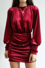 Load image into Gallery viewer, Red velvet dress freeshipping - Believe Inspire Beauty
